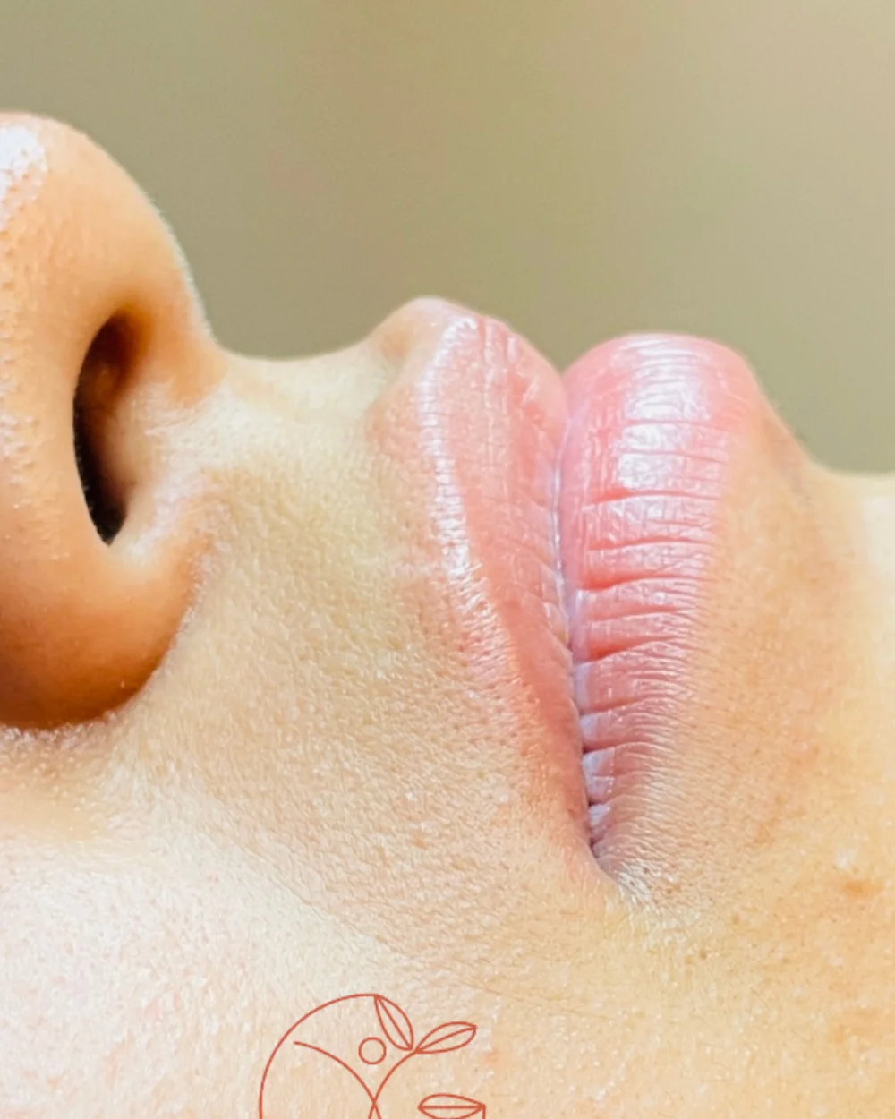 Antes: relleno de labios con ácido hialurónico